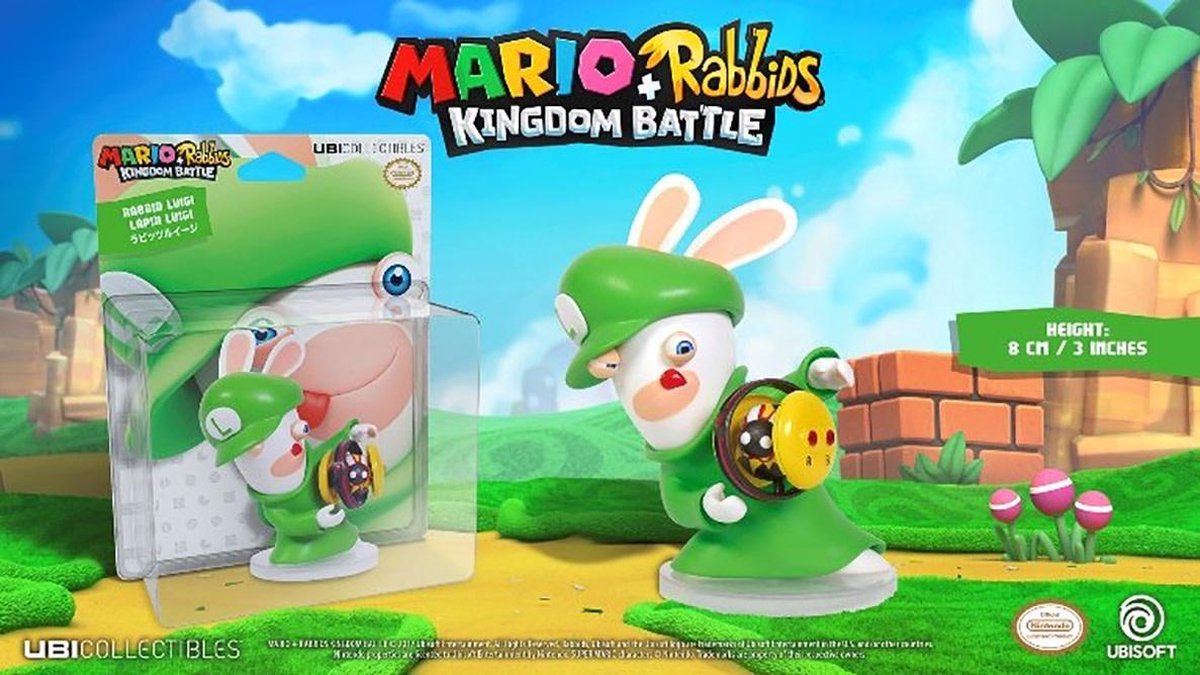 Ubisoft Mario + Rabbids Kingdom Battle - Rabbid Luigi Figuur - 8 Cm