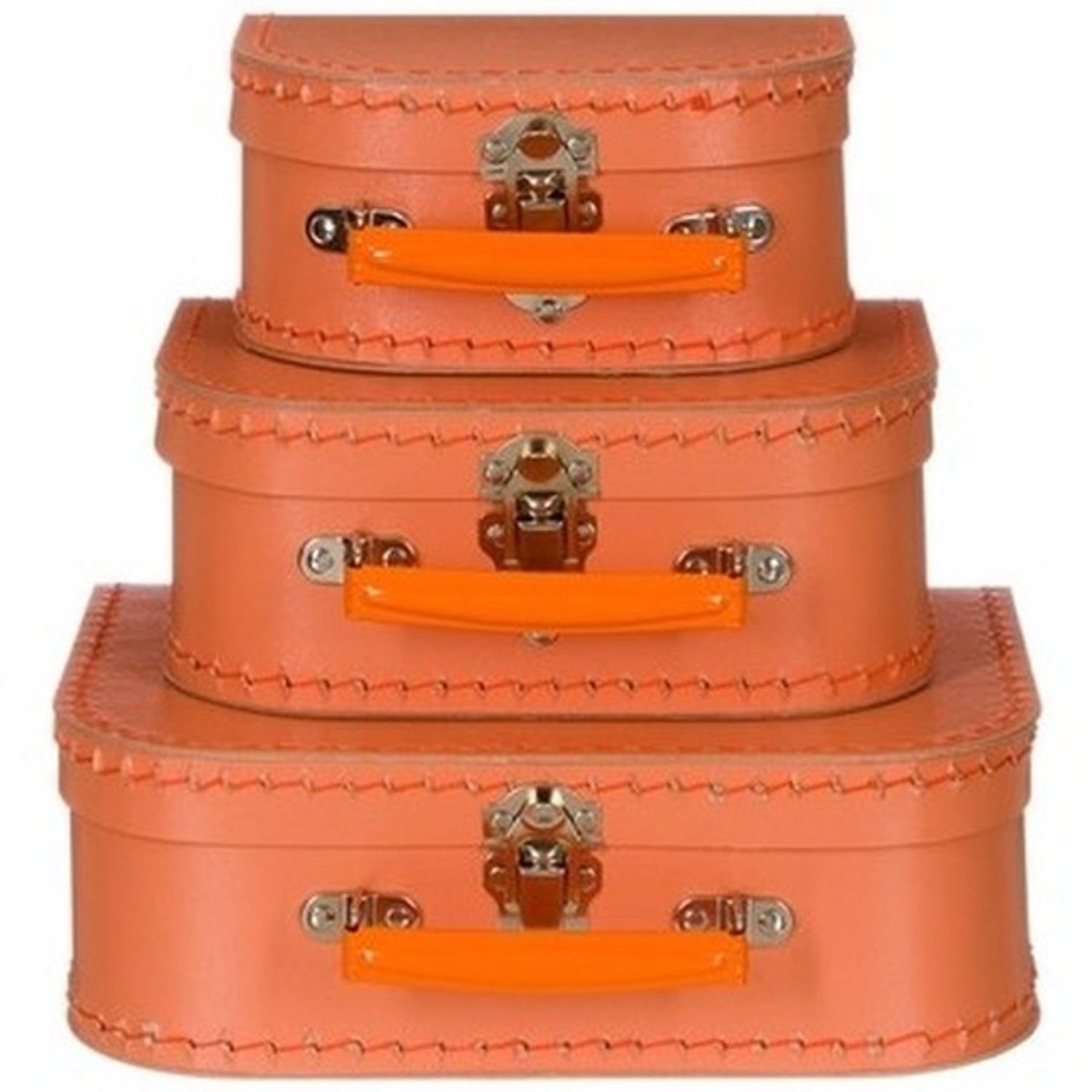 Kinderkoffertje Pastel 16 Cm - Oranje