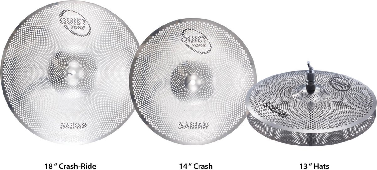 Sabian QTPC502 Quiet Tone bekkenset 13 + 14 + 18