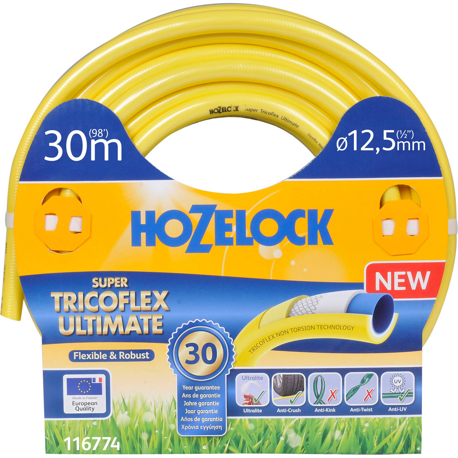 Hozelock 116774 Super Tricoflex Ultimate Slang - Geel