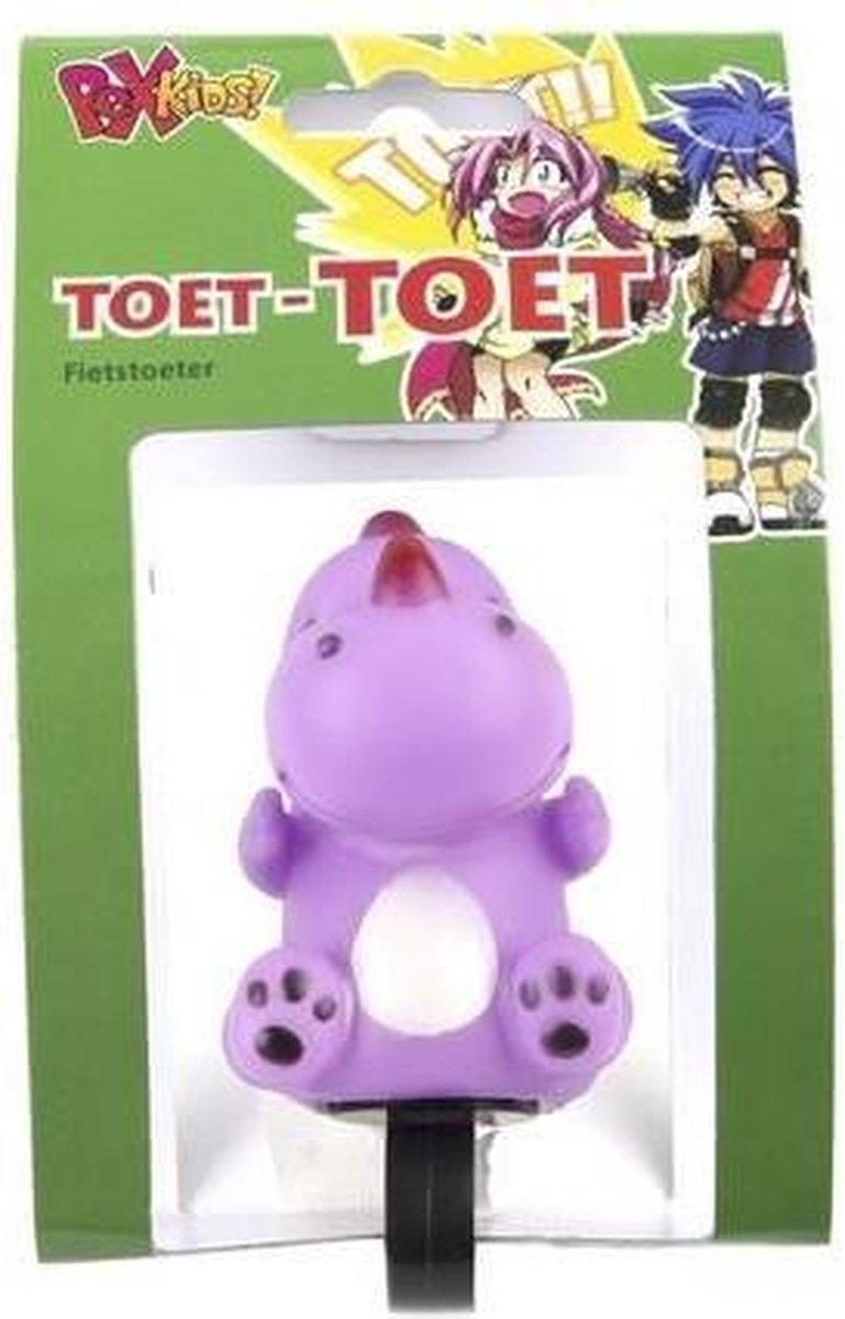 Pexkids Fietstoeter Neushoorn Paars 10 Cm - Roze