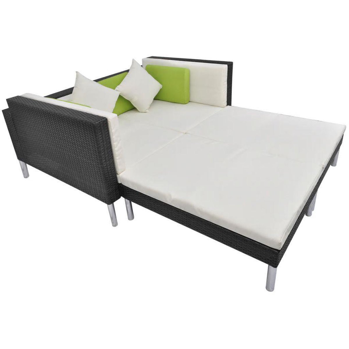 Vidaxl Loungeset Poly Rattan 17-delig - Zwart