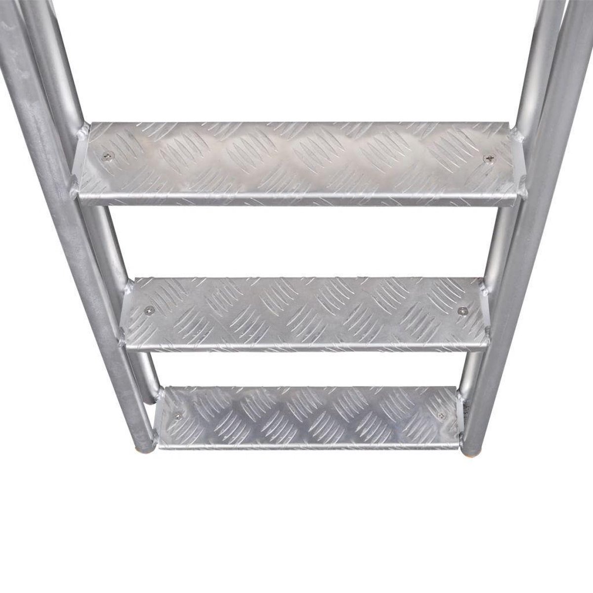 Vidaxl Dok/zwembadladder Met 4 Treden Aluminium 167 Cm - Silver