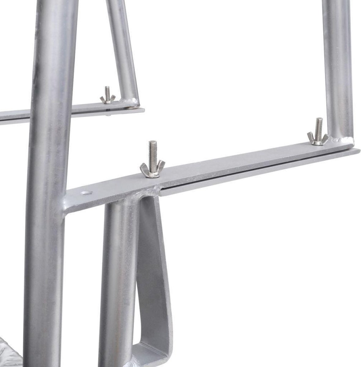 Vidaxl Dok/zwembadladder Met 4 Treden Aluminium 167 Cm - Silver