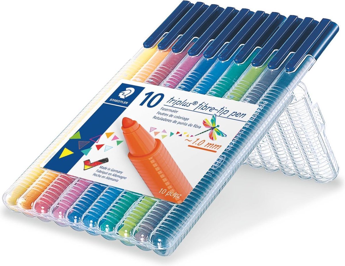 Staedtler Viltstift Triplus Color 10 Stiften - Wit