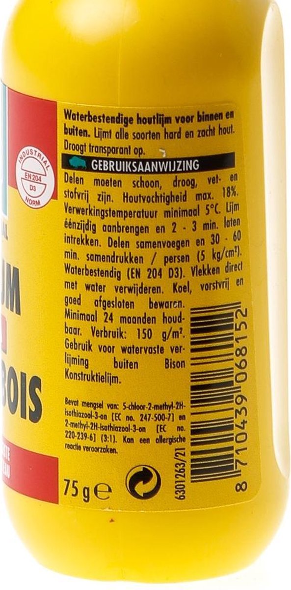 Bison Houtijm Extra 75 Gram Flacon