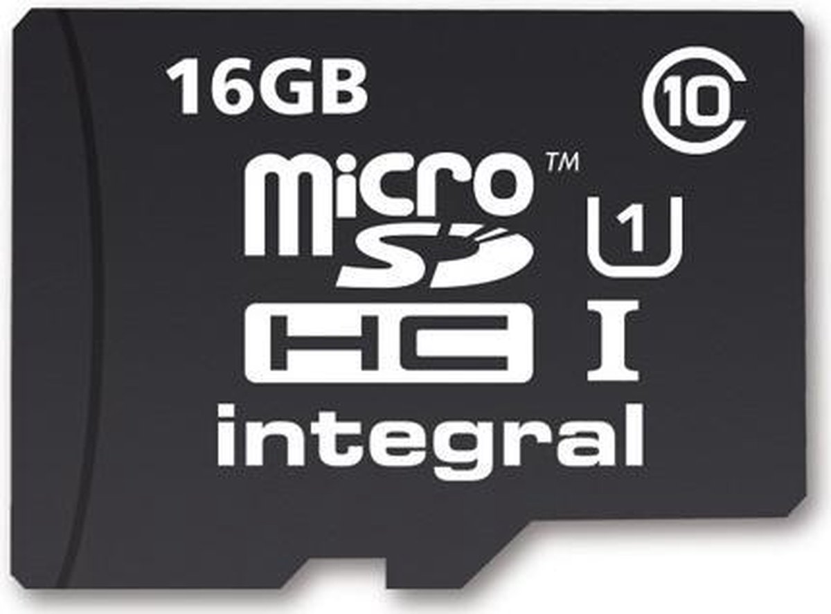 Integral Microsdhc Geheugenkaart Voor Smartphones En Tablets, Klasse 10, 16 Gb