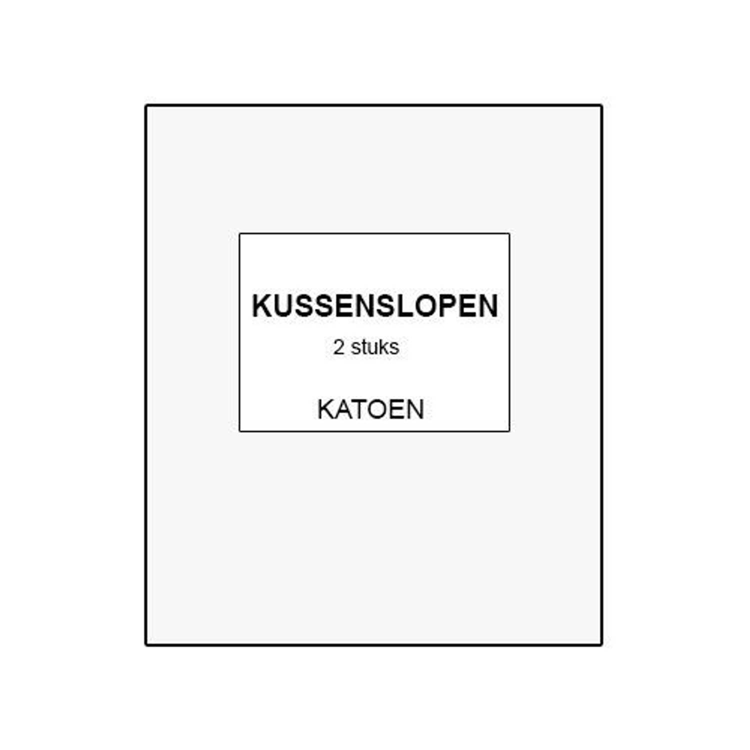 D'Orveige Kussenslopen Katoen - 2 Stuks - - Wit