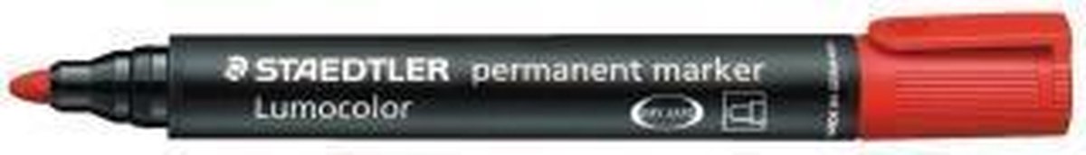 Staedtler Permanente Marker, Schrijfbreedte 2 Mm, Ronde Punt - Rood