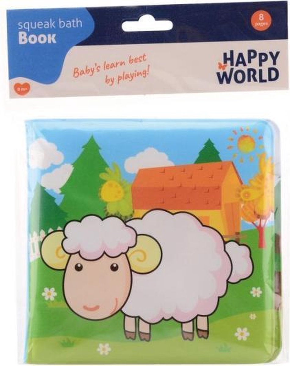 Johntoy Happy World Badboekje Boerderijdieren 14 Cm