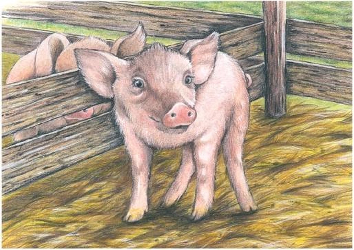 Goki Houten Blokpuzzel Boerderijdieren