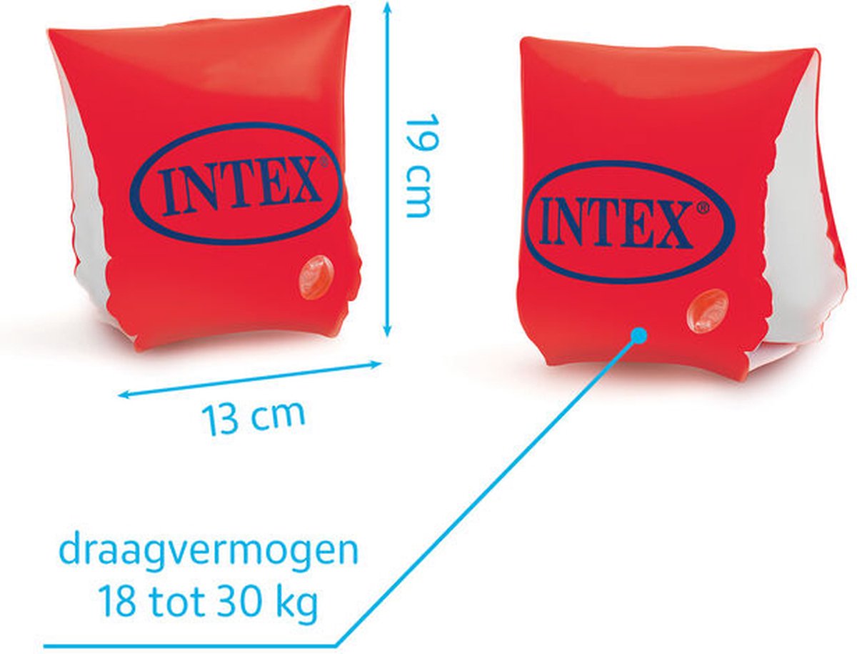 Intex Zwemvleugeltjes Deluxe Armbands 18 T/m 30 Kg - Oranje