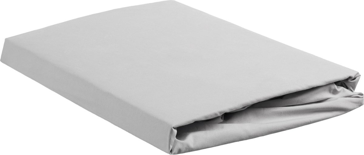 Beddinghouse Percale Katoen Hoeslaken - 100% Percale Katoen - 2-persoons (140x210/220 Cm) - Light Grey - Grijs