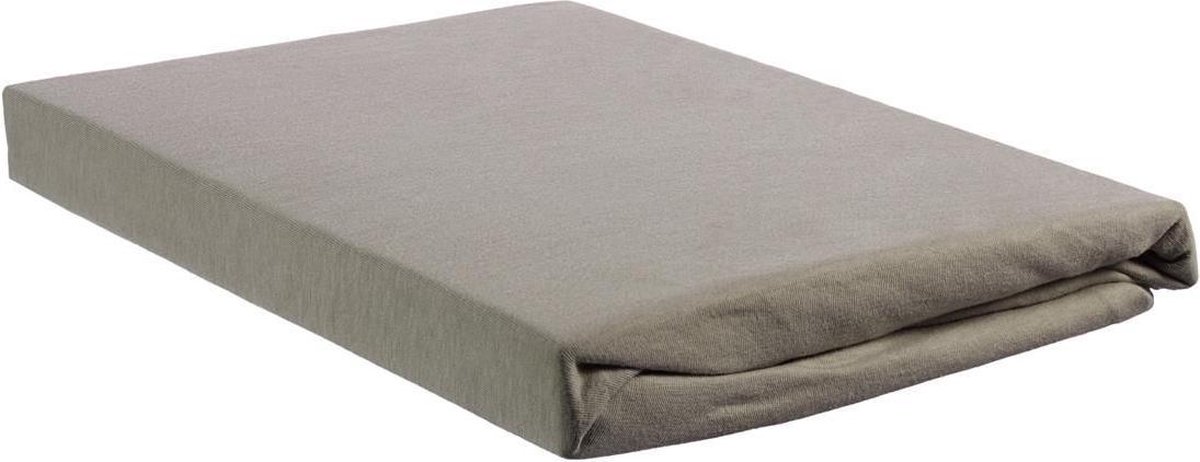 Beddinghouse Percale Katoen Topper Hoeslaken - 100% Percale Katoen - 2-persoons (140x200 Cm) - Taupe