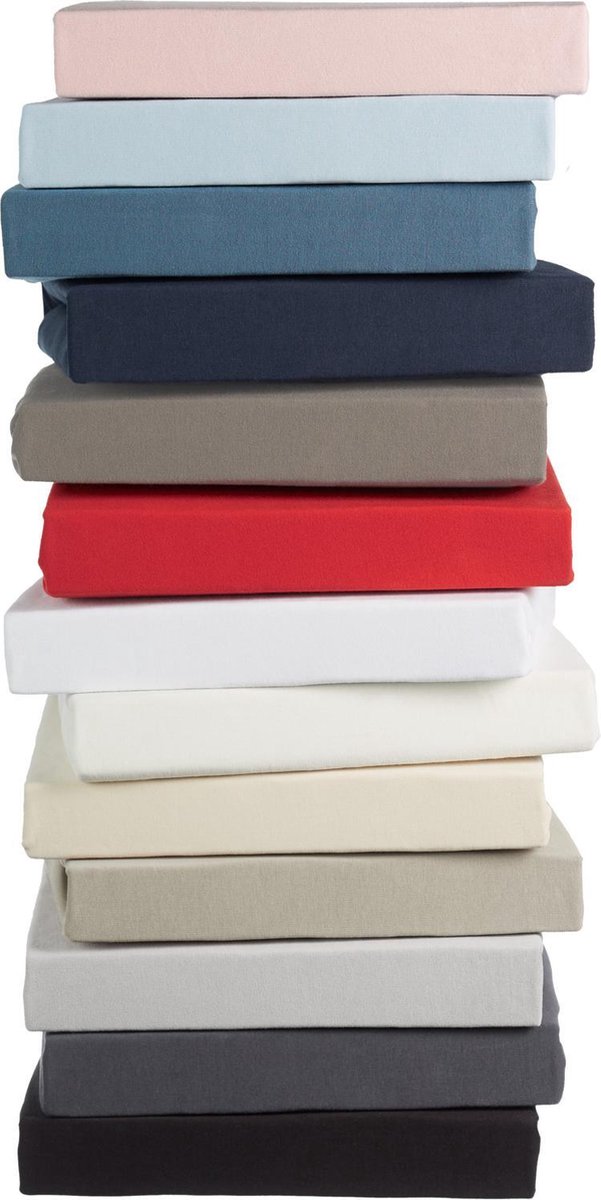 Beddinghouse Jersey Lycra Topper Hoeslaken - 95% Gebreide Katoen - 5% Lycra - 2-persoons (140/160x200/220 Cm) - Indigo - Blauw