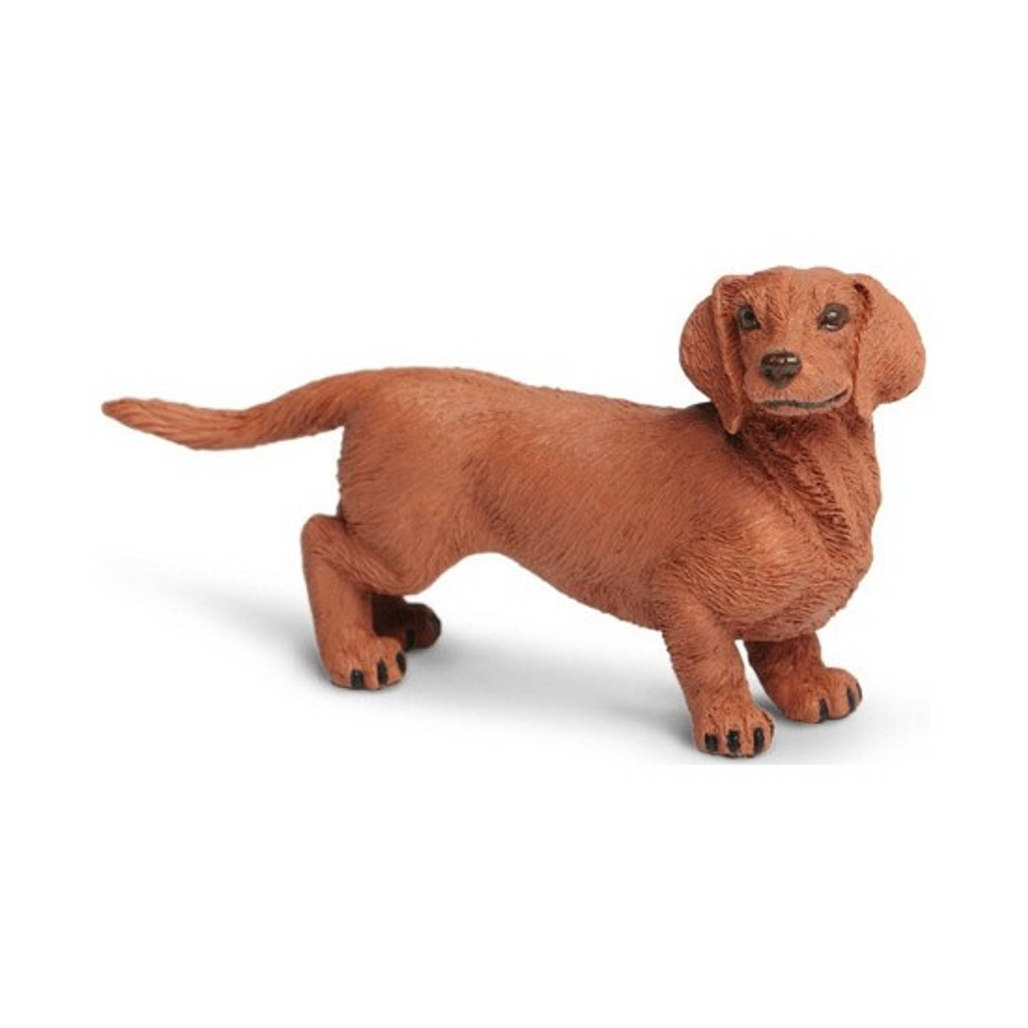 Plastic Hond Teckel 9 Cm - Bruin