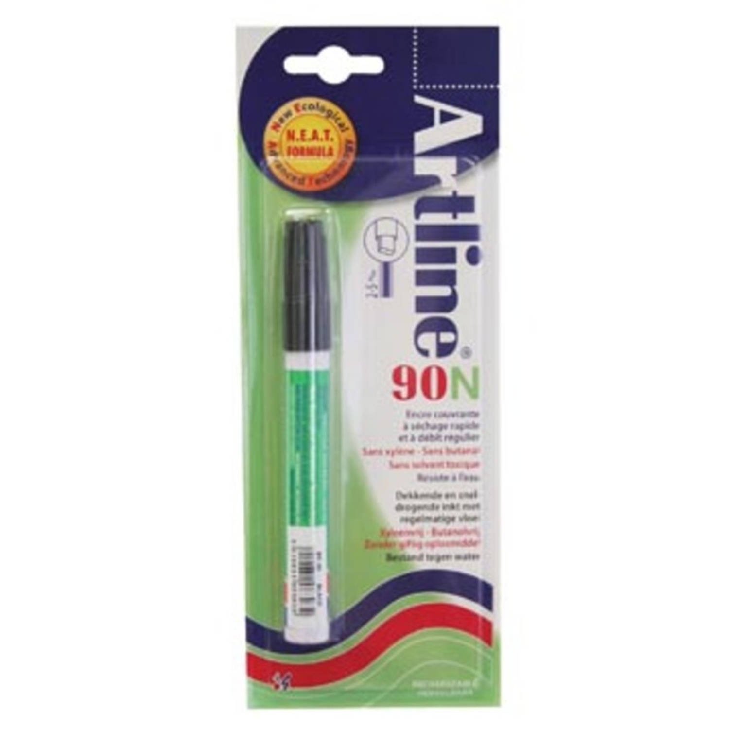 Permanent Marker Artline 90 (Op Blister) - Zwart