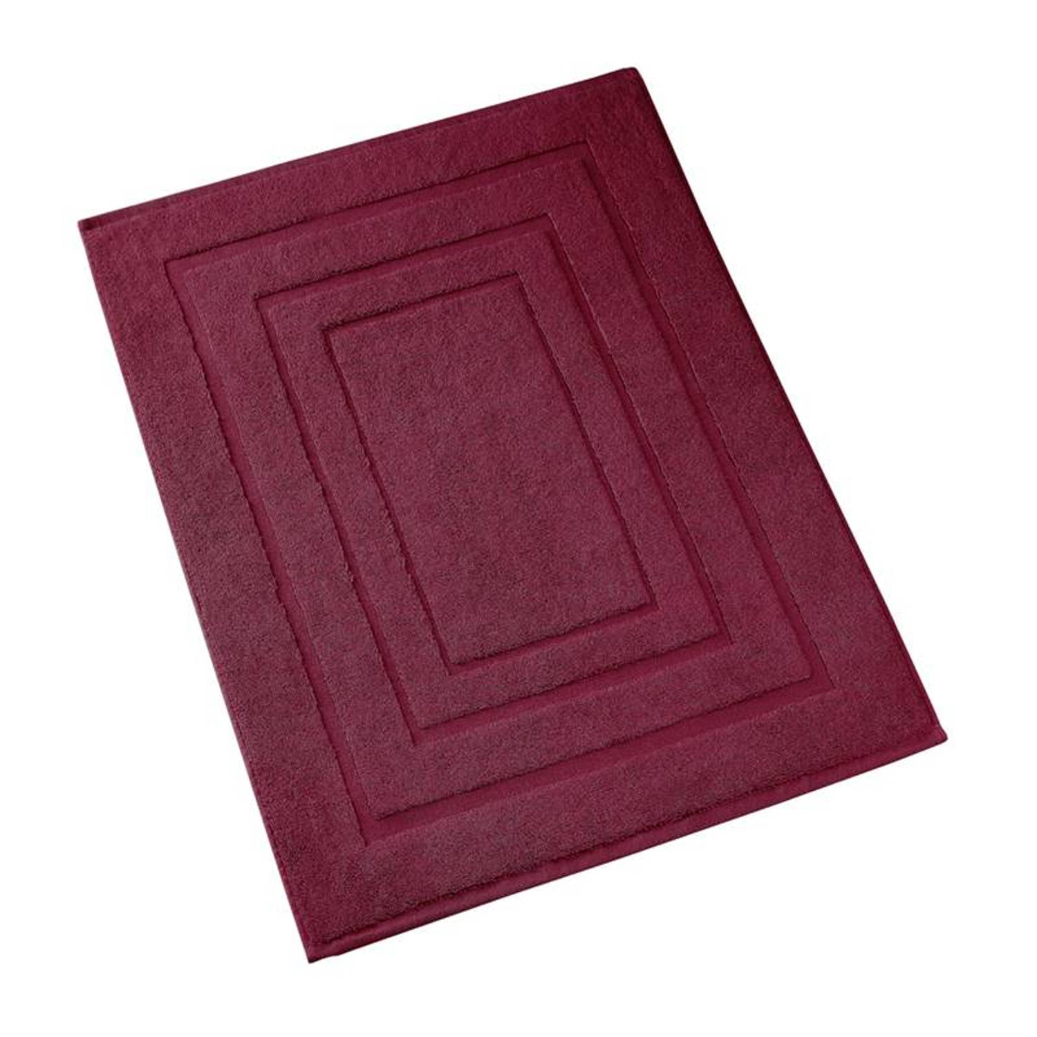 De Witte Lietaer Pacifique Badmat - 100% Katoen - Badmat (50x75 Cm) - Beet Red - Rood