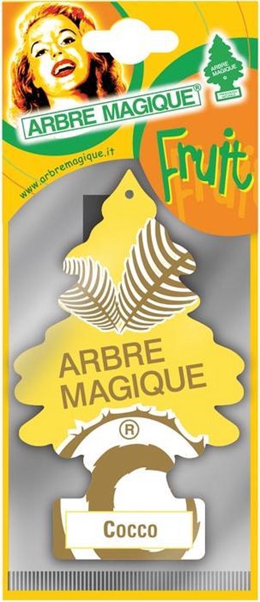 Wonderboom Arbre Magique Luchtverfrisser 12 X 7 Cm Cocos/bruin - Geel