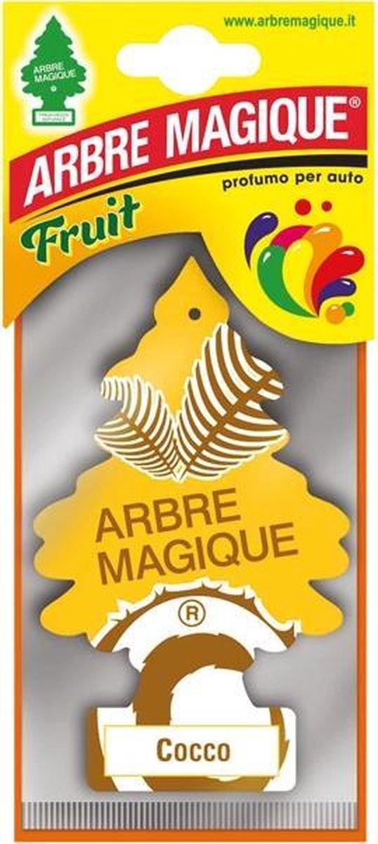 Wonderboom Arbre Magique Luchtverfrisser 12 X 7 Cm Cocos/bruin - Geel