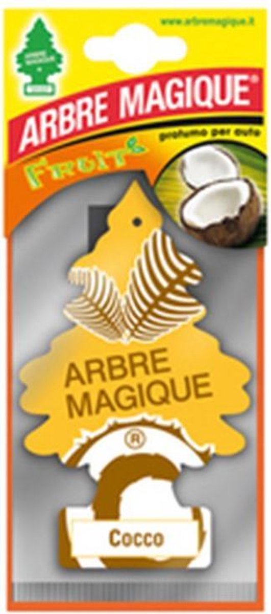 Wonderboom Arbre Magique Luchtverfrisser 12 X 7 Cm Cocos/bruin - Geel