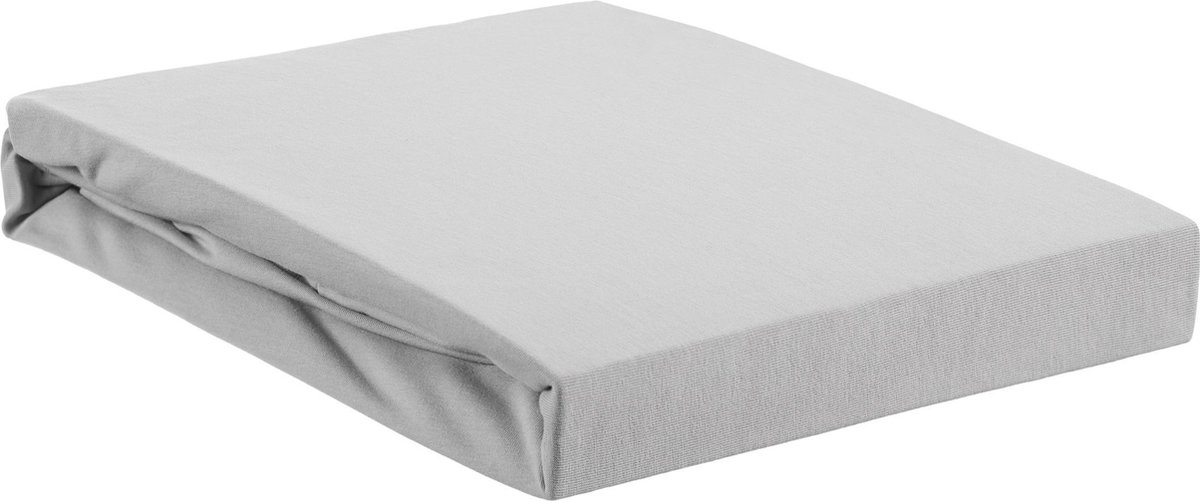 Beddinghouse Jersey Lycra Hoeslaken - 95% Gebreide Katoen - 5% Lycra - 1-persoons (70/80x200/220 Cm) - Light Grey - Grijs