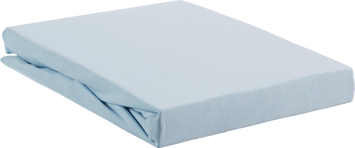 Beddinghouse Jersey Lycra Hoeslaken - 95% Gebreide Jersey Katoen - 5% Lycra - 1-persoons (70/80x200/220 Cm) - Light Blue - Blauw