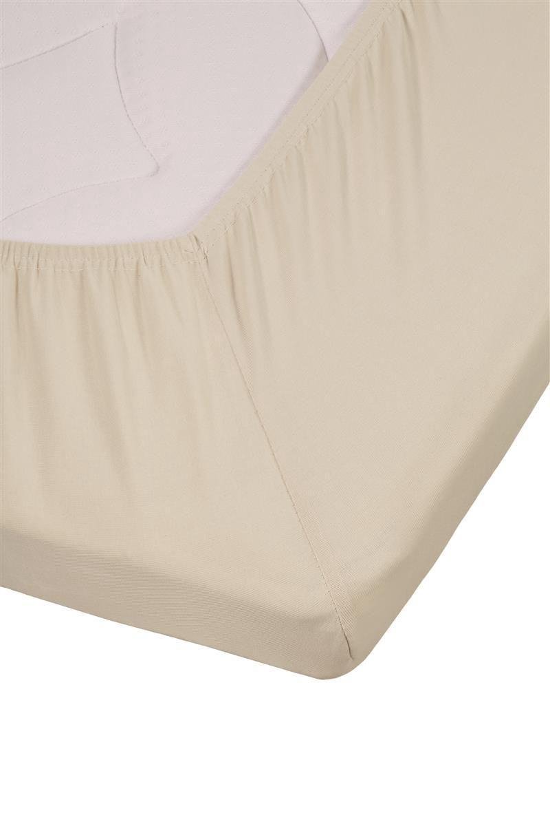 Beddinghouse Jersey Lycra Split-topper Hoeslaken - Lits-jumeaux (180x200/220 Cm) - Beige