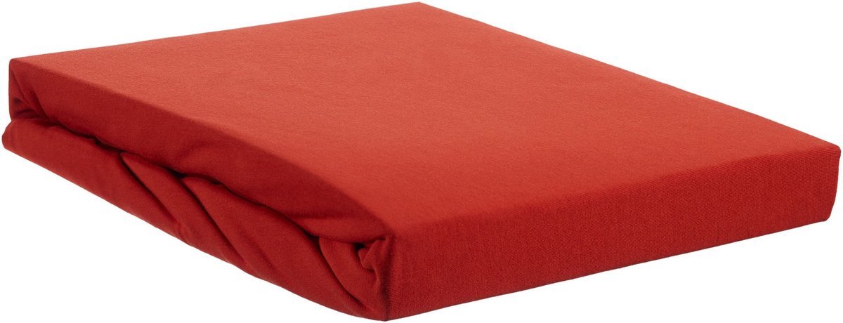 Beddinghouse Jersey Lycra Topper Hoeslaken - 95% Gebreide Katoen - 5% Lycra - 2-persoons (140/160x200/220 Cm) - - Rood