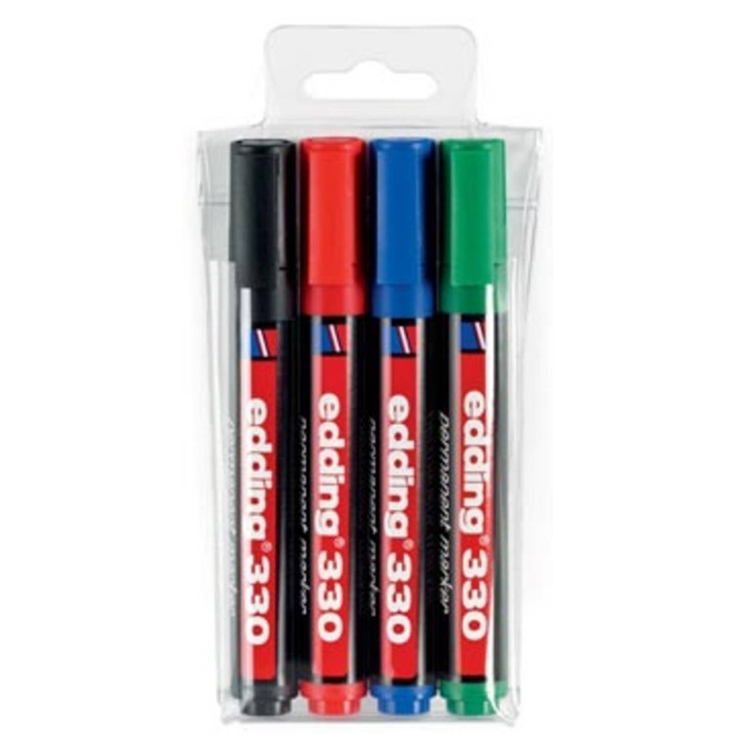 Edding Permanent Marker E-330, Etui Van 4 Stuks - Wit