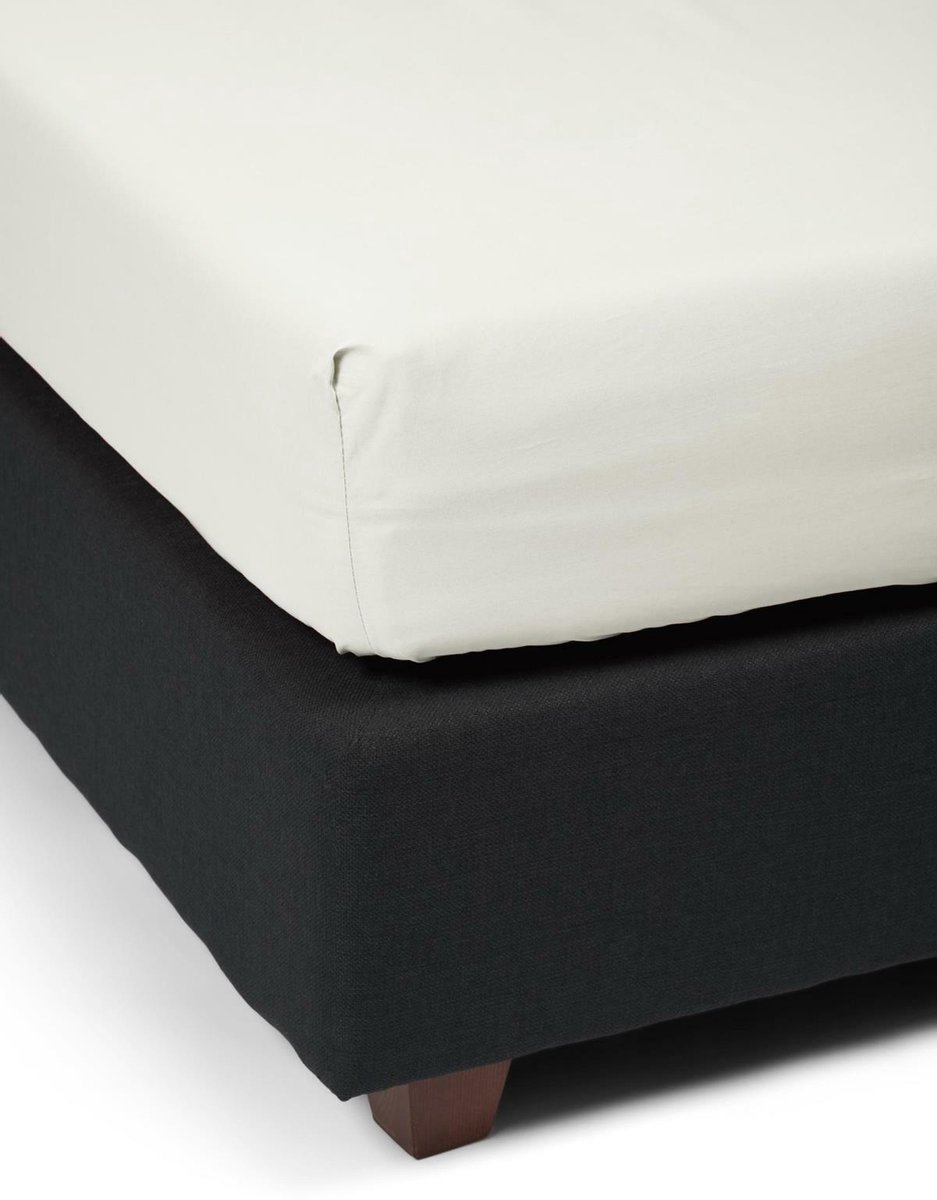 Essenza Premium Percale Katoen Hoeslaken Extra Hoog - 100% Percale Katoen - Lits-jumeaux (180x220 Cm) - Oyster - Beige