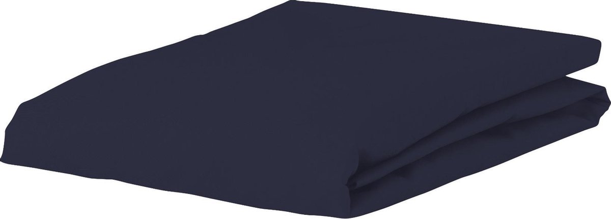 Essenza Satin Hoeslaken - 100% Katoen-satijn - 1-persoons (80x200 Cm) - Nightblue - Blauw