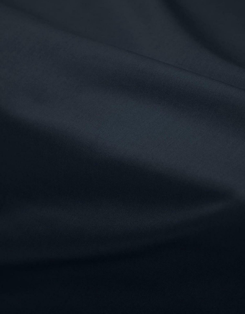 Essenza Satin Hoeslaken - 100% Katoen-satijn - 1-persoons (80x200 Cm) - Nightblue - Blauw