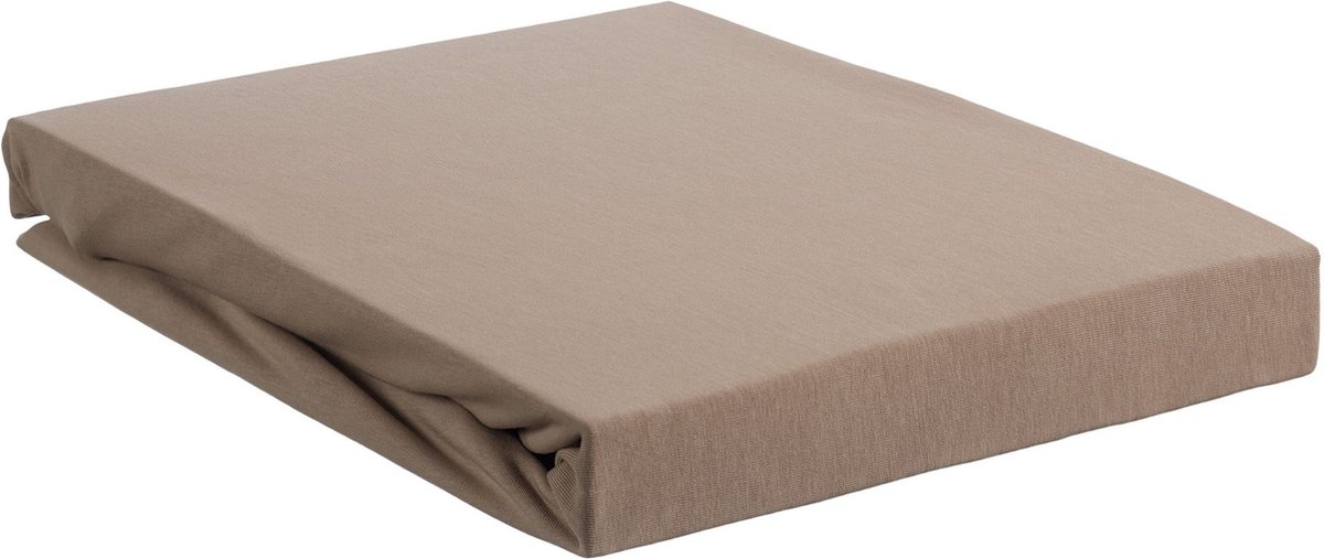 Beddinghouse Jersey Lycra Hoeslaken - 95% Gebreide Jersey Katoen - 5% Lycra - 1-persoons (70/80x200/220 Cm) - Taupe