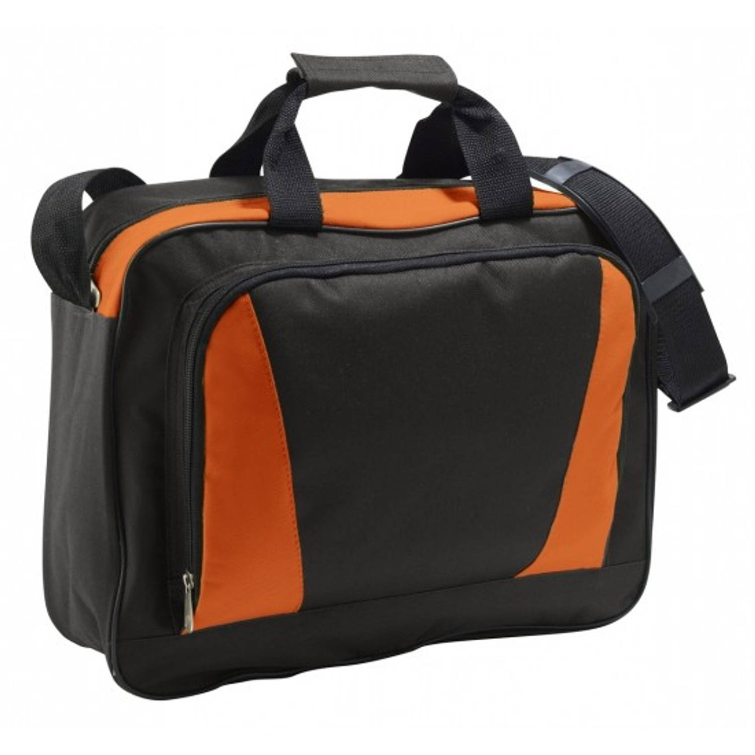 Documenten Tas/zwart 40 Cm - Oranje