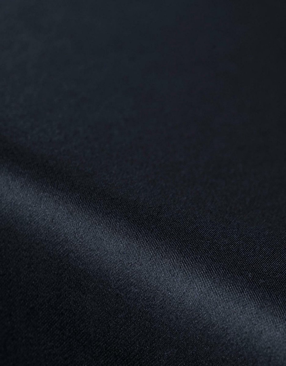 Essenza Satin Hoeslaken - 100% Katoen-satijn - 1-persoons (90x210 Cm) - Nightblue - Blauw