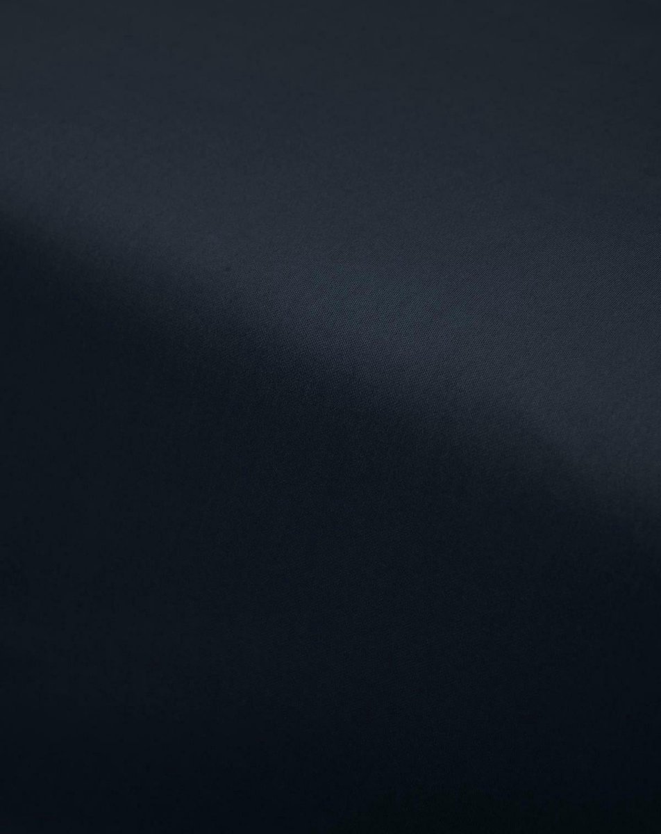 Essenza Satin Hoeslaken - 100% Katoen-satijn - 1-persoons (90x200 Cm) - Nightblue - Blauw