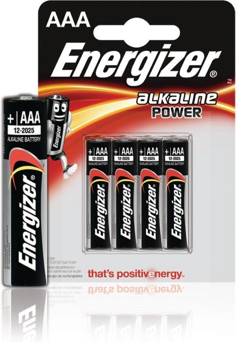 Energizer Batterijen Alkaline Power Aaa, Blister Van 4 Stuks