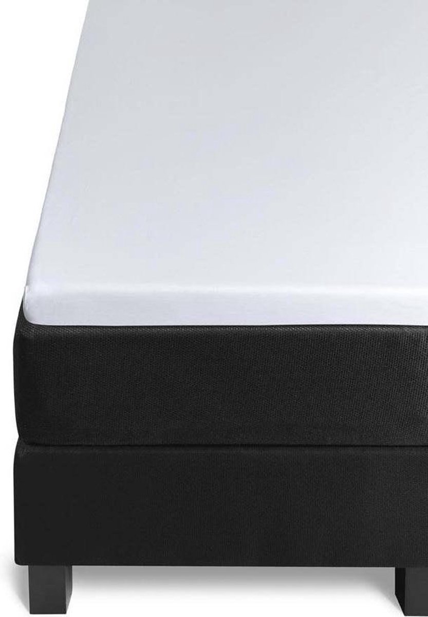 Beddinghouse Percale Katoen Topper Hoeslaken - 100% Percale Katoen - Lits-jumeaux (160x210/220 Cm) - Off White - Wit