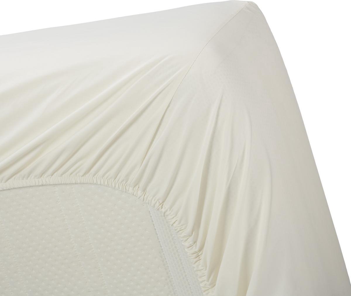 Beddinghouse Percale Katoen Hoeslaken - 100% Percale Katoen - Lits-jumeaux (160x210/220 Cm) - Off White - Wit