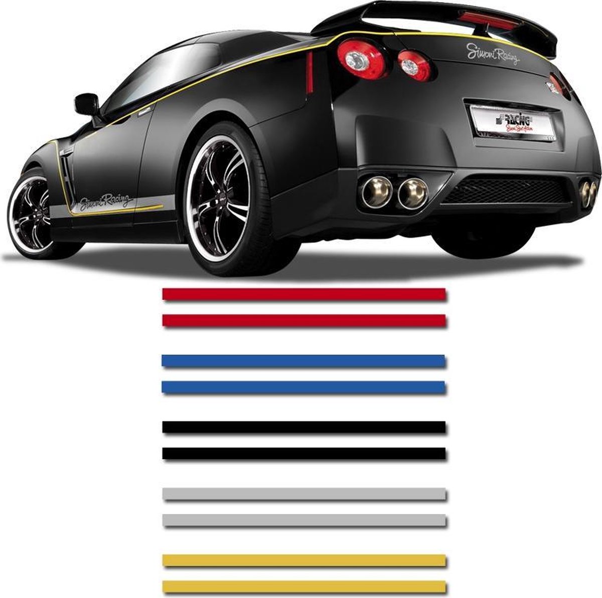 AutoStyle Sticker Autostripe Cool270 2+2 Mm 975 Cm - Zwart