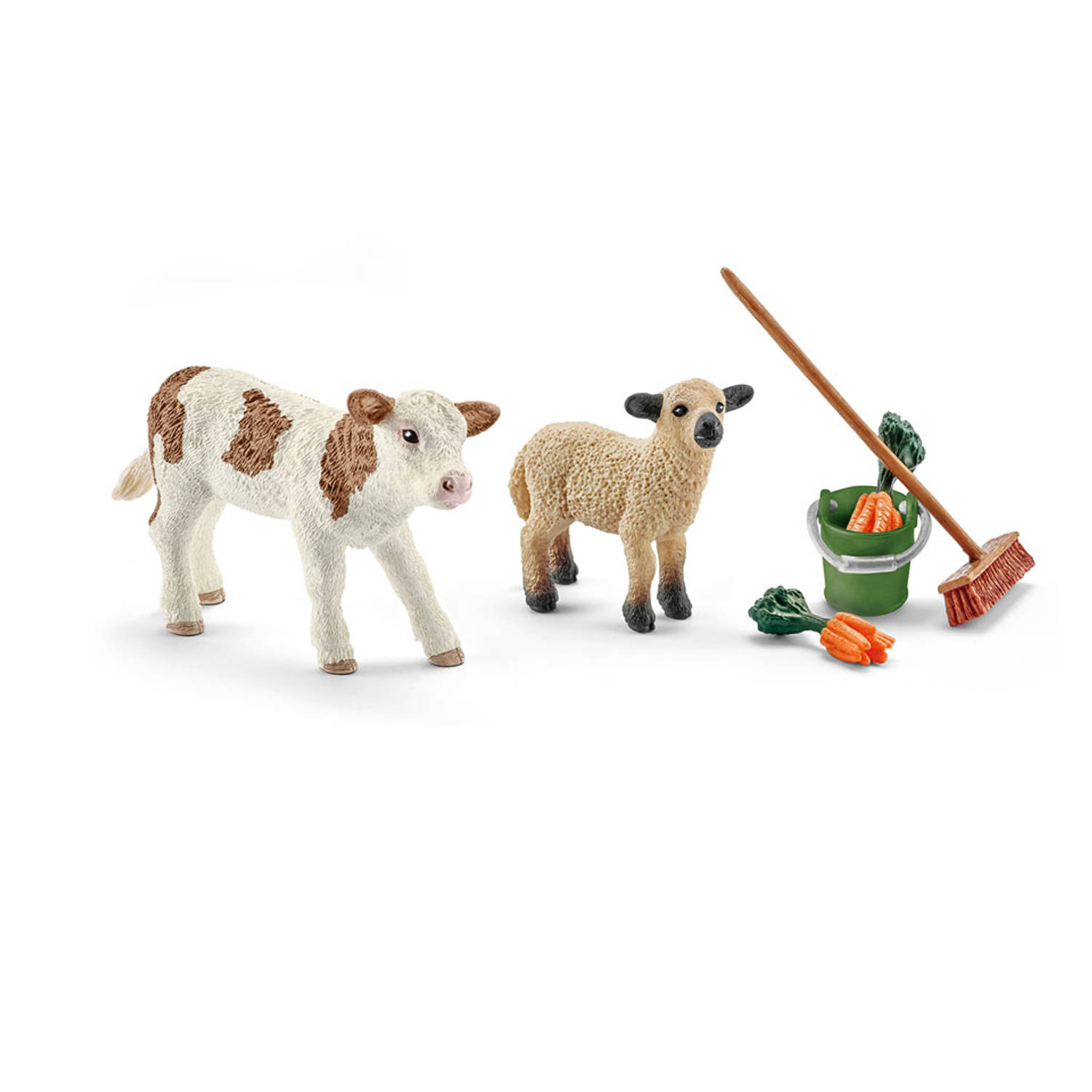 Schleich Poetsset Met Kalf En Schaap 41422