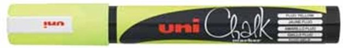 Uni-ball Krijtmarker Fluo, Ronde Punt Van 1,8 - 2,5 Mm - Geel