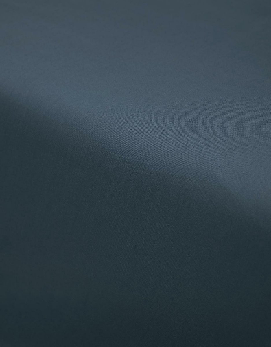 Essenza Satin Hoeslaken - 100% Katoen-satijn - 2-persoons (140x200 Cm) - Stone Blue - Blauw