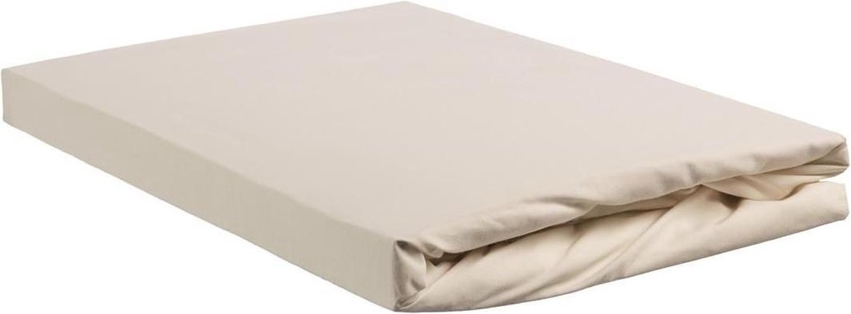 Beddinghouse Percale Katoen Split-topper Hoeslaken - 100% Percale Katoen - Lits-jumeaux (180x210/220 Cm) - Off White - Wit