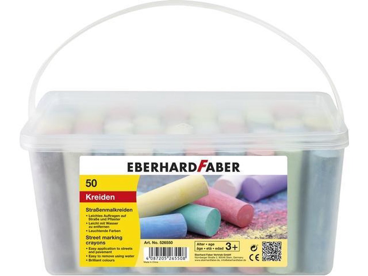 Eberhard Faber Stoepkrijt Emmer Met 50 Krijtjes