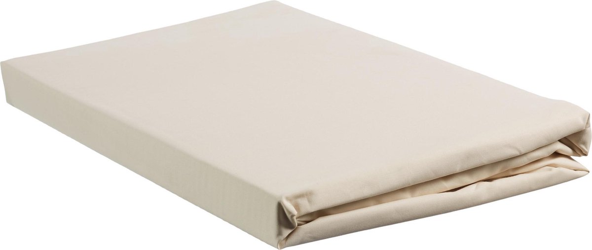 Beddinghouse Percale Katoen Topper Hoeslaken - 100% Percale Katoen - 2-persoons (140x200 Cm) - Natural - Grijs