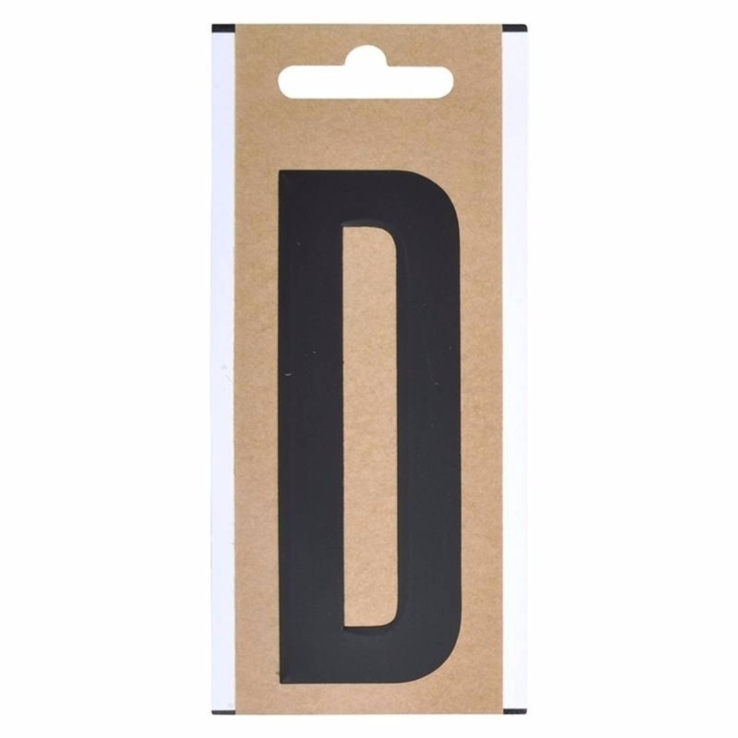 Letter Sticker D 10 Cm - Zwart