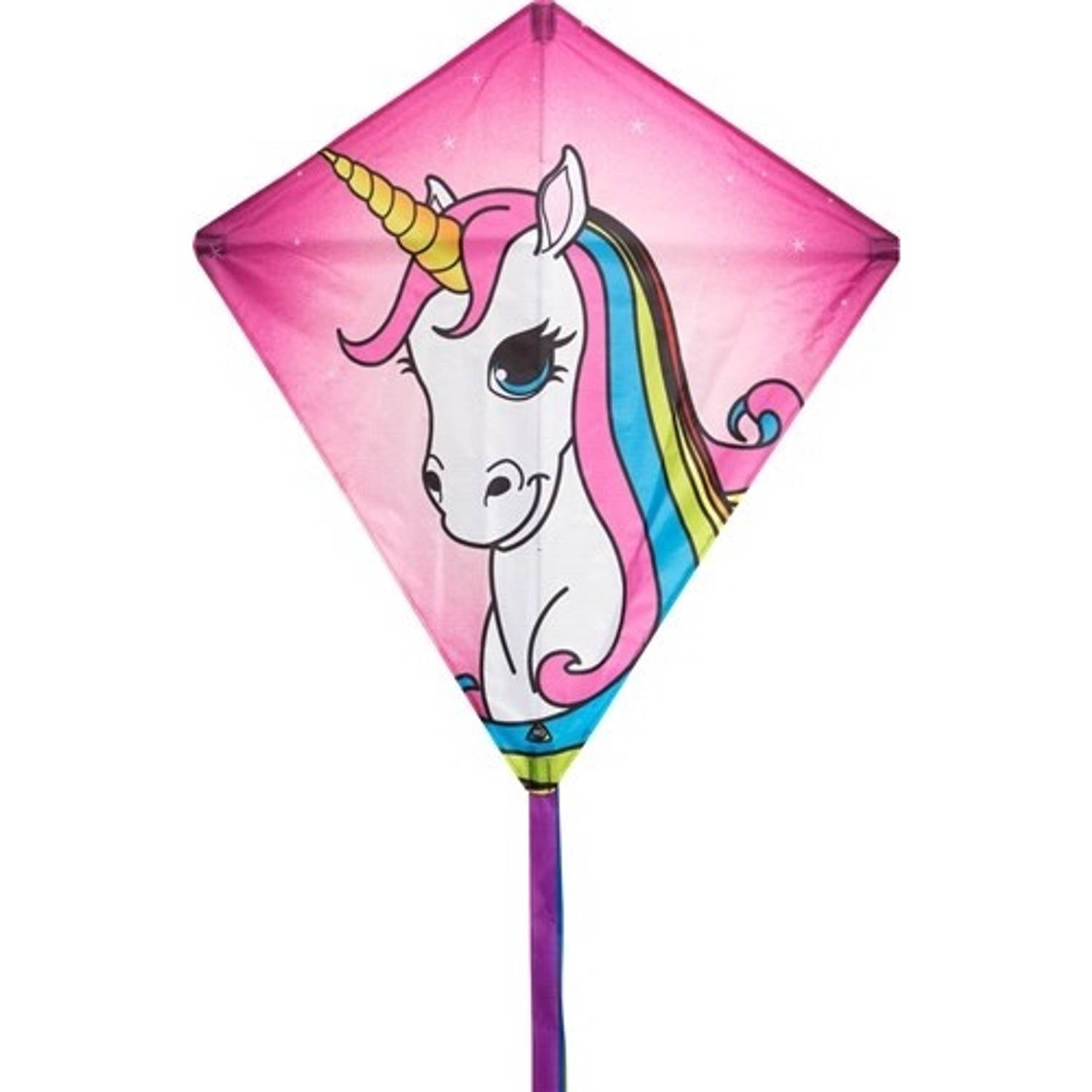 Invento Eenlijnskindervlieger Eddy Unicorn 68 Cm - Roze