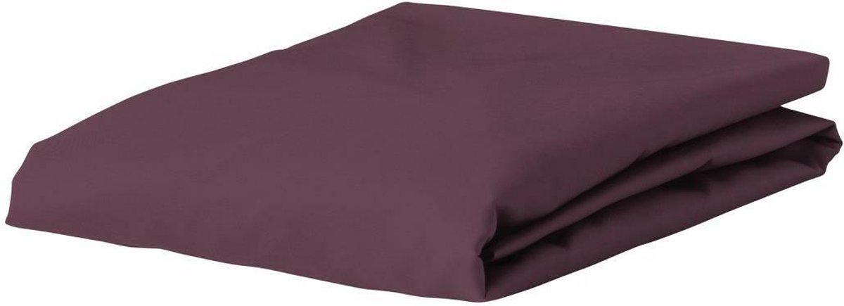 Essenza Satin Hoeslaken - 100% Katoen-satijn - 1-persoons (90x210 Cm) - Marsala - Paars